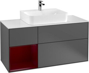 V&B Waschtischunterschrank Finion mit Wandbeleuchtung, Anthrazit, Breite: 120 cm, Höhe: 50,1 cm, Tiefe: 50,1 cm - Bild 1