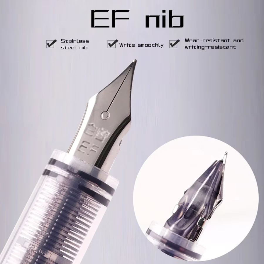 Einweg-Füllfederhalter mit extra feiner EF-Spitze 0,38 mm in Multicolour für Studenten, Büro und kreative Projekte - Bild 3