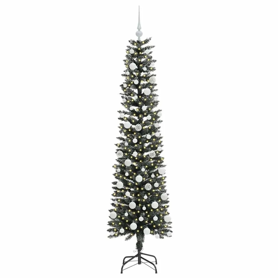 vidaXL Künstlicher Weihnachtsbaum Grün mit LED-Beleuchtung B/T/H: 50,5 x 50,5 x 180 cm - Bild 2