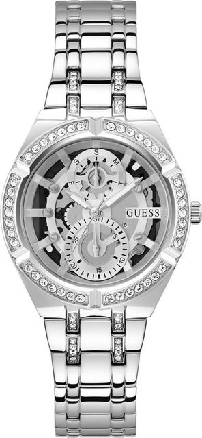Guess Armbanduhr Allara, Quarz, Edelstahl, Silber, 36 mm, Damen - Bild 1