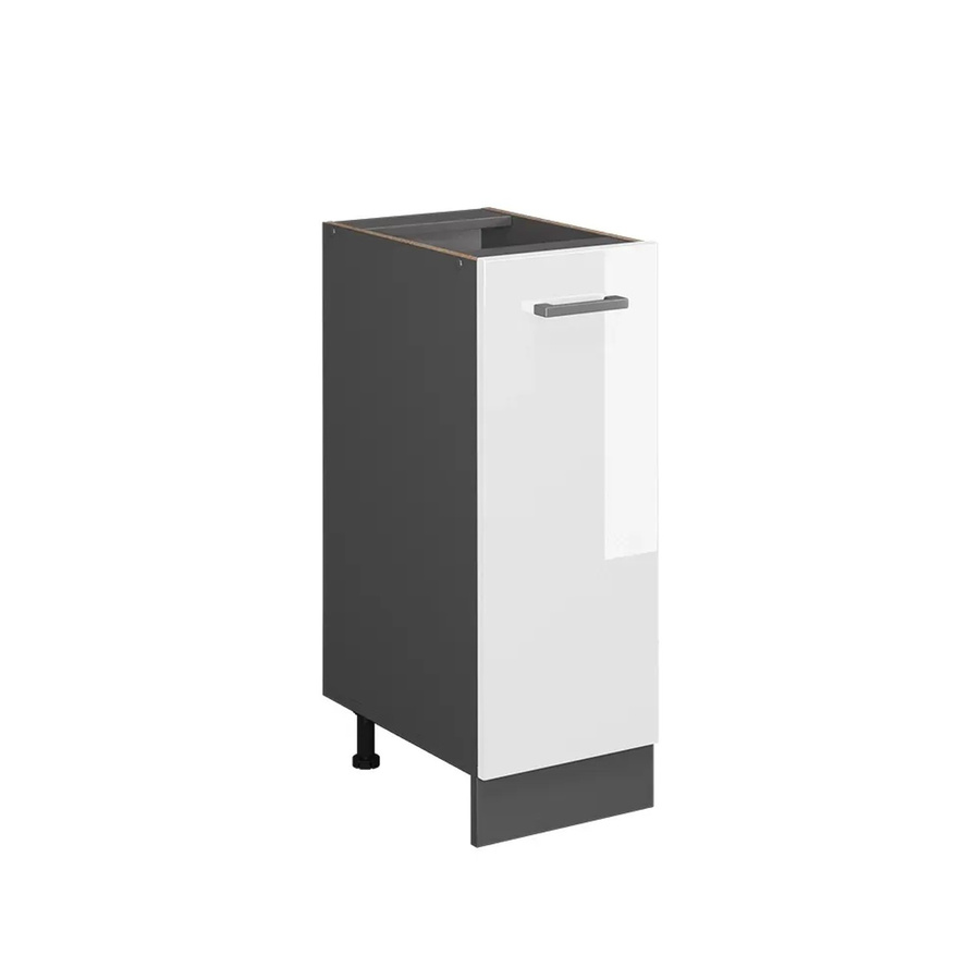 Vicco Apothekerunterschrank R-Line Küchenschrank in Weiß und Anthrazit mit Hochglanz-Finish, Breite: 30 cm - Bild 2