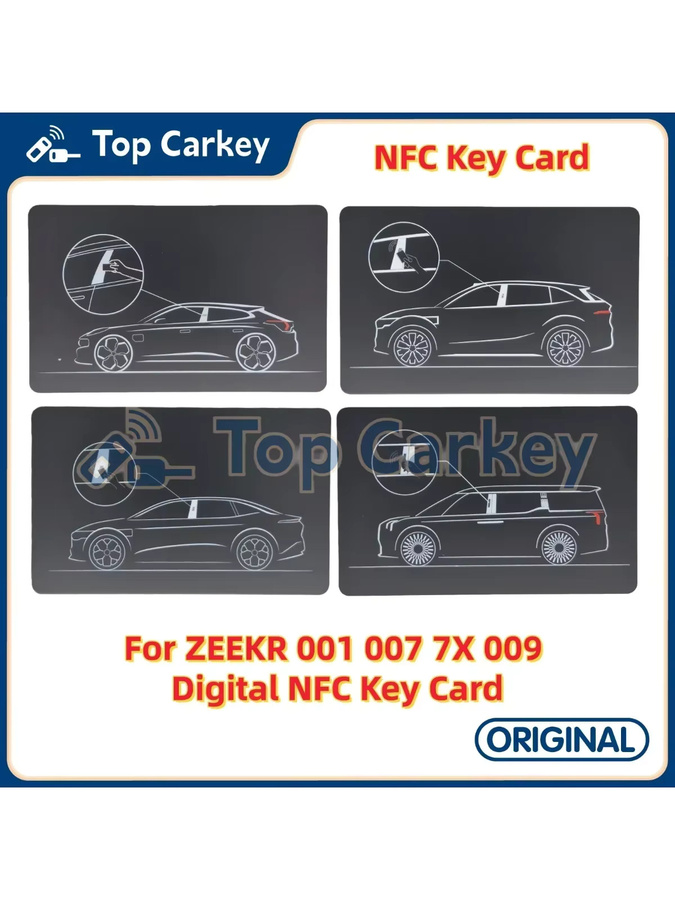 TopCarkey Original NFC-Schlüsselkarte für ZEEKR 001 007 7X 009 9X 8X in Schwarz - Bild 3