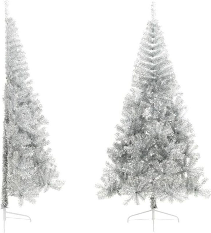 Vidaxl Künstlicher Weihnachtsbaum mit Ständer in Silber, Höhe: 240 cm - Bild 1