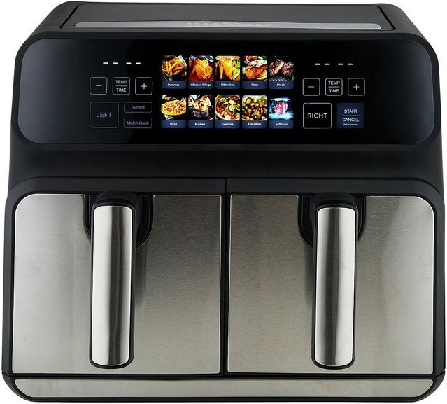ProfiCook Doppel-Heißluftfritteuse PC-FR 1287 H in Schwarz und Edelstahl - Bild 2