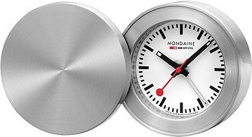 Mondaine Reisewecker Alarm, Aluminium, Weiß, Unisex - Bild 1