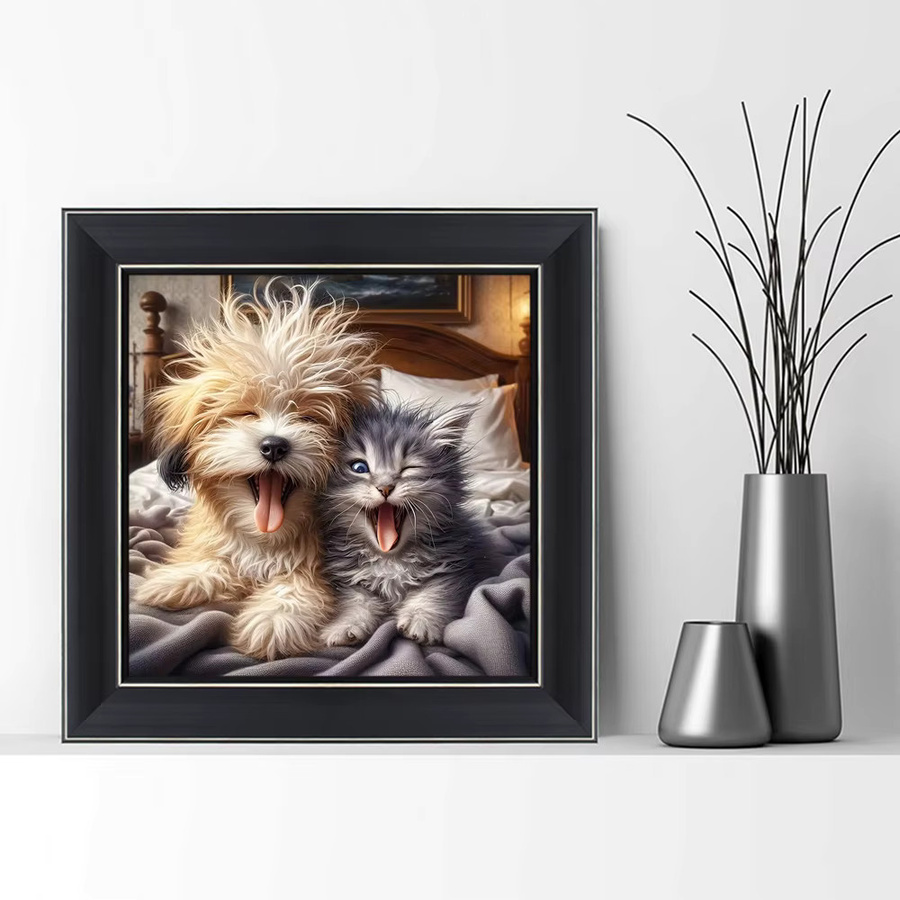 EverShine Diamant-Stickerei Hund und Katze, Malerei-Set, Tiere - Bild 3
