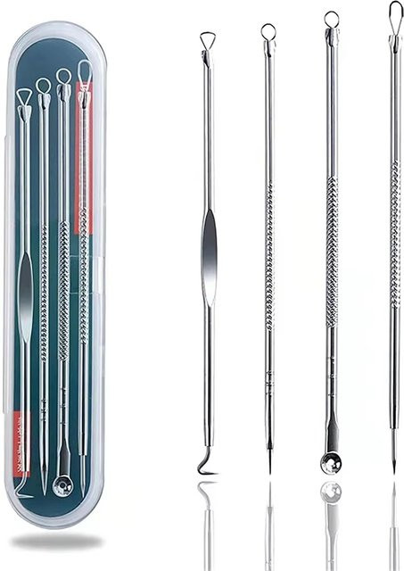 YJYIBEI Mitesser Entferner Akne Extractor, 4 Stück, Unisex - Bild 1