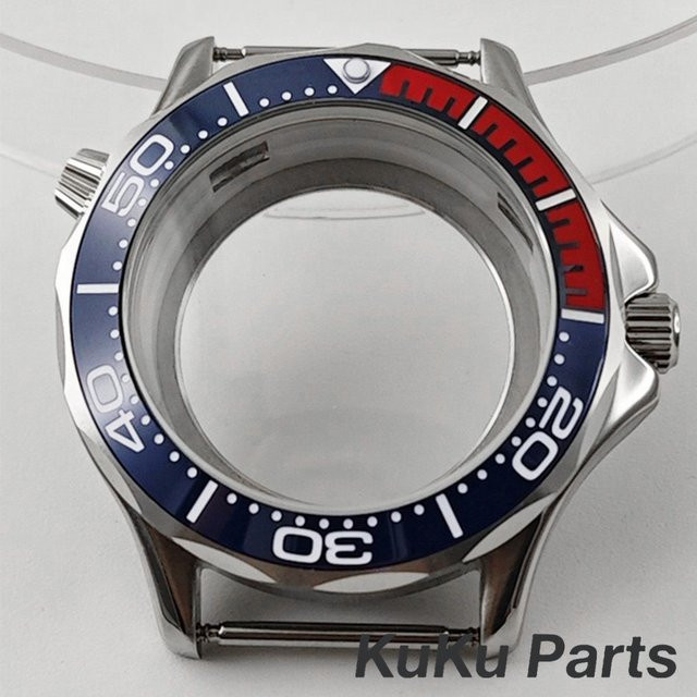 HUANXIAO Uhrengehäuse Edelstahl, 41 mm, Silber, Unisex - Bild 1