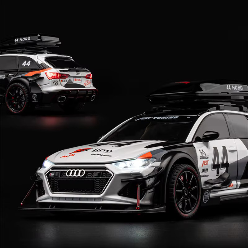 MAKEDA RS6 Avant Station Wagon, Rennwagen Modell, 1:24, Metall, mit Sound und Licht - Bild 2