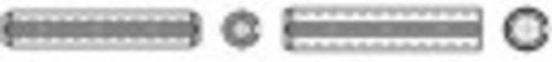 TOOLCRAFT Spannstifte aus Federstahl in Silber, Durchmesser: 6 mm, Länge: 70 mm, 100 Stück - Bild 1