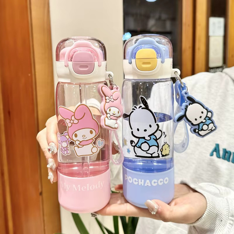 Sanrio Trinkbecher aus Tritan in Transparent mit Kuromi, Cinnamoroll und Melody, 420 ml - Bild 2