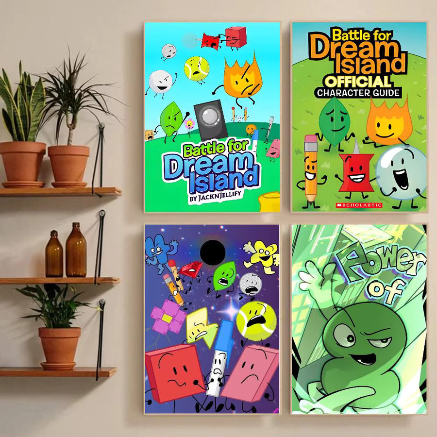 MINISO Battle For Dream Island Poster Sticker, wasserfester Wandaufkleber für Wohnzimmer und Schlafzimmer, Mehrfarbig, Rechteckig - Bild 3