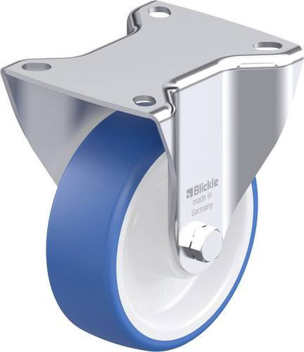 Blickle B-POTH 100XR Stahlblech-Bockrolle in Blau mit 100 mm Rad-Durchmesser und 200 kg Tragfähigkeit - Bild 1