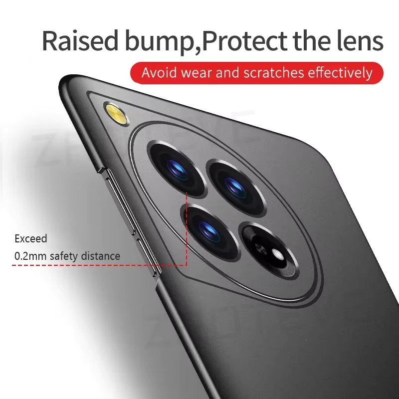 ZROTEVE Schutzhülle für OnePlus 11 R, 12, 13, 15 Serie, schlanke matte PC-Abdeckung, Schwarz - Bild 4
