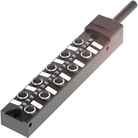 Balluff BPI AM3030-5K-B0-KPXC0-100 BPI00FJ Sensor/Aktorbox passiv Multipolverteiler in Schwarz/Grau - Bild 1