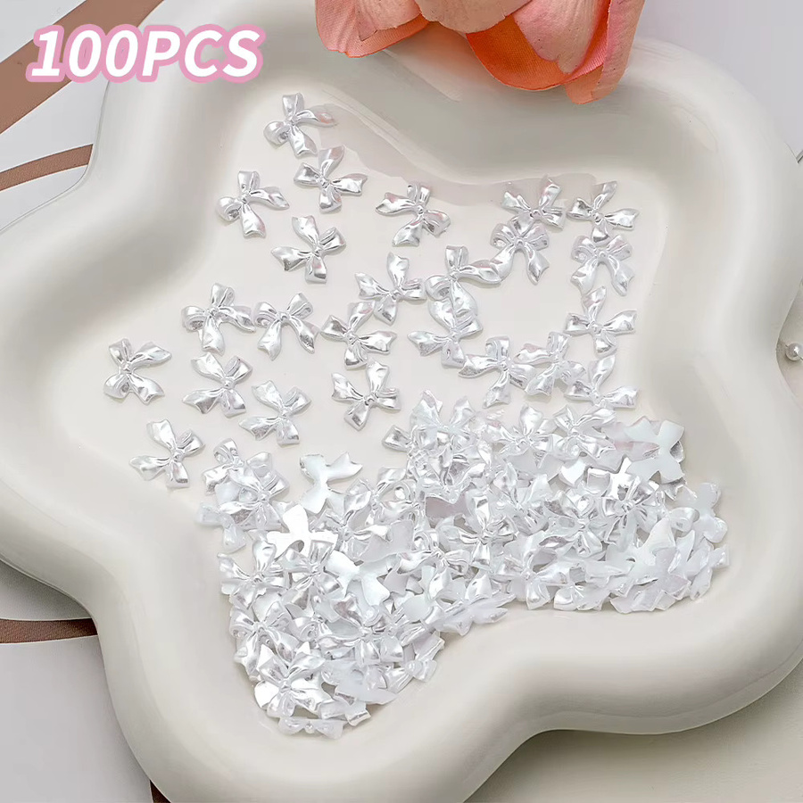 MAFANAILS Nagelcharms, Rosa-Weiß, Glänzend, 200 Stück - Bild 2