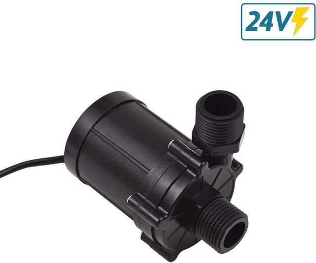 Igeteck Mini-Tauchwasserpumpe DC 12V mit bürstenlosem Motor, geräuscharm, 12m Förderhöhe, Schwarz - Bild 1