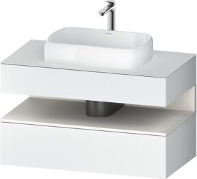 Duravit Waschtischunterschrank Qatego in Weiß mit einer Schublade, B/T/H: 100 x 55 x 60 cm - Bild 1