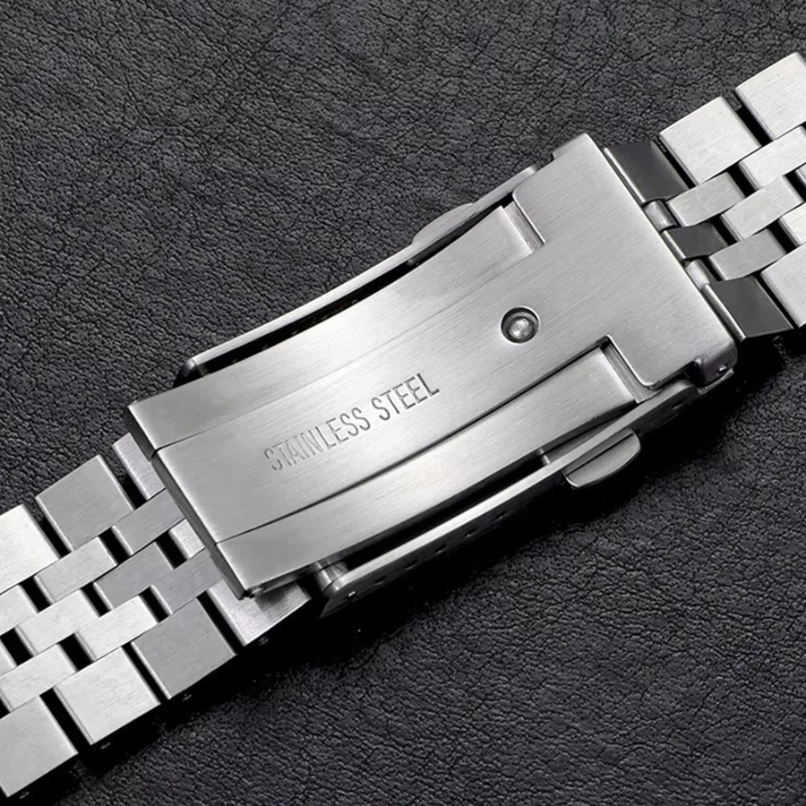 Watchdives Uhrenverschluss, Edelstahl, silberfarben, faltbar, 18 mm, 20 mm, 22 mm - Bild 2