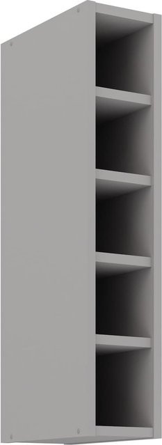 Hängeschrank Bianca Grey Küchenregal in Grau aus Spanplatte, Tiefe: 15 cm - Bild 1