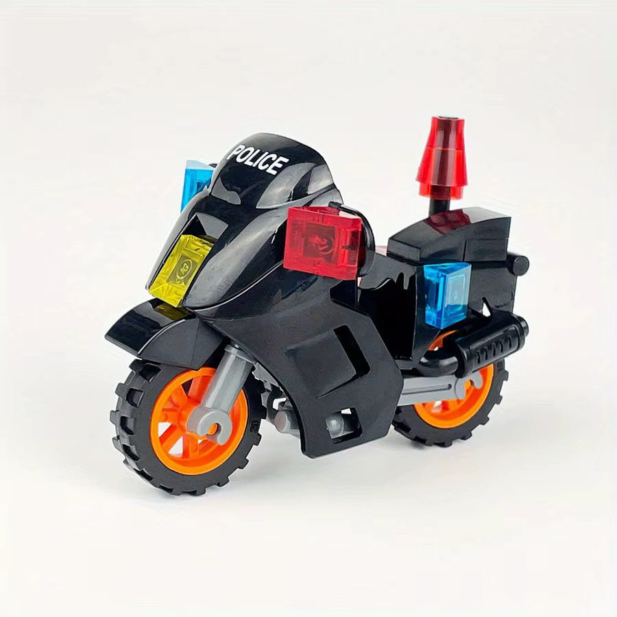 Stadt Polizei SWAT Motorrad Modell Bausteine, 1-teiliges Set, ab 6 Jahren - Bild 3