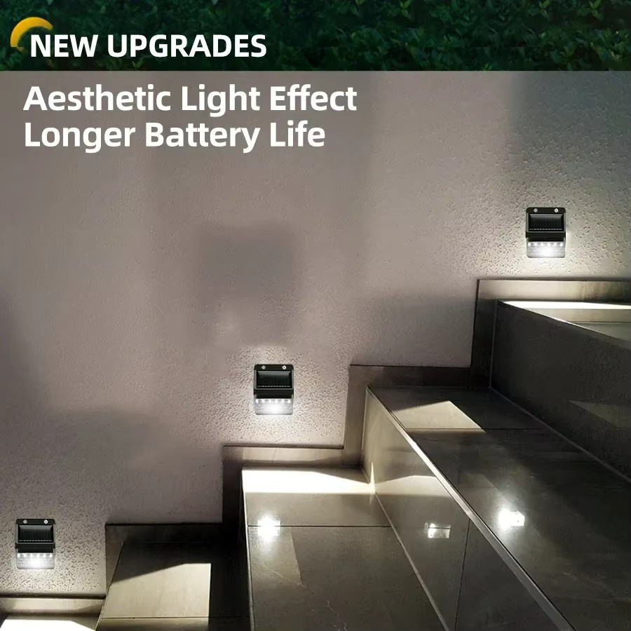 KDULIT LED Solarleuchte mit PIR-Bewegungssensor in Schwarz für Garten und Außenwand, moderne Solar-Wandleuchte mit warmweißem Licht - Bild 3