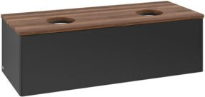 V&B Antao Waschtischunterschrank mit LED-Beleuchtung, Wandmontage, Schwarz, B/T/H: 120 x 36 x 50 cm - Bild 1