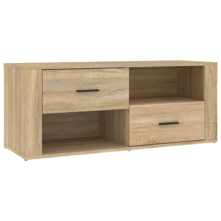vidaXL TV-Schrank Modell 3 aus Holzwerkstoff in Braun, B/T/H: 100 x 35 x 40 cm - Bild 2