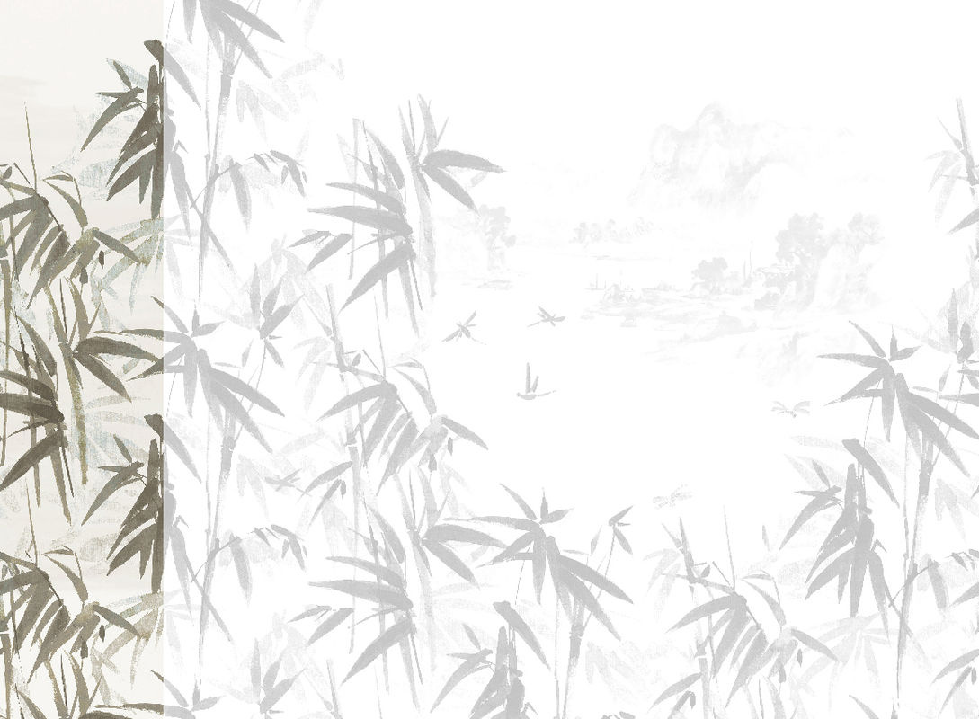 Jannelli & Volpi Mural Ine Wandtapete Vinyl in Grau mit orientalischem Floral-Design - Bild 2