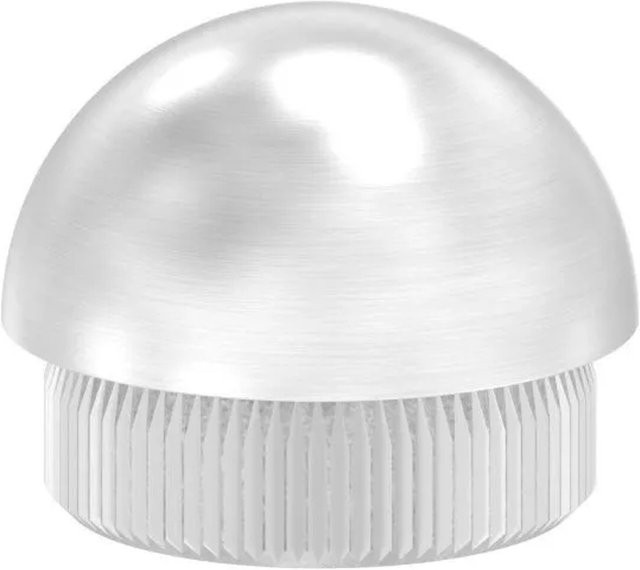 FeNau Einsteckkappe aus Edelstahl V2A für halbrundes Rohr Ø 26,9 x 2,0 mm in Silber - Bild 1