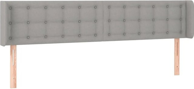 vidaXL LED Kopfteil modern Hellgrau mit USB-Ladeanschluss und integrierter Beleuchtung, B: 163 cm, T: 16 cm, H: 78-88 cm - Bild 1
