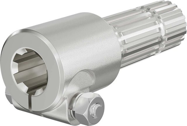 Wiltec Zapfwelle Buchse Keilwellenaufnahme in Silber, 175 mm, 1 3/8 Zoll Z6 für Ausgangswelle 1 3/4 Zoll Z20 - Bild 1