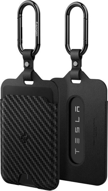 Spigen Halterung für Zahlungskarten und Tesla Schlüsselkarte, 2er Set, Schwarz, mit NFC-Funktion - Bild 1