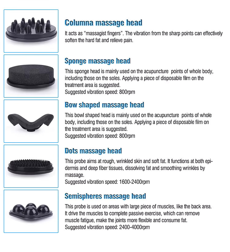 Massage Kopf Teil für G5/G8 Vibrations Massage Maschine, Schwarz, Unisex - Bild 2