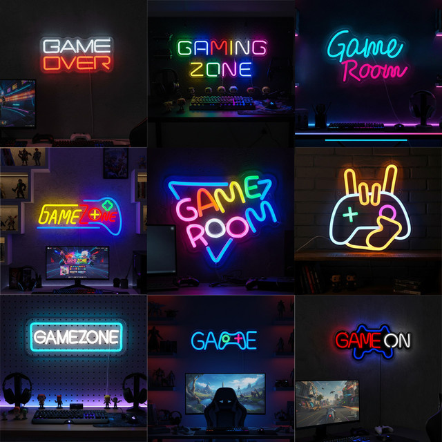 RGB LED Wandleuchte für das Spielzimmer als moderne Gaming-Zone Dekoration in Multicolour mit USB-Betrieb - Bild 1