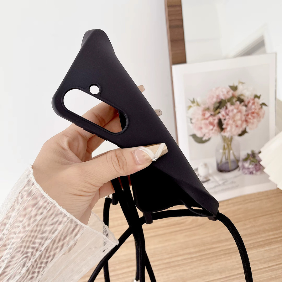 Samsung Crossbody Lanyard Soft Case mit Flüssigsilikon und Trageriemen für Galaxy A05 A05S A35 A36 A55 A56 A26 A17 A07 in Green Matte Candy Cover - Bild 3