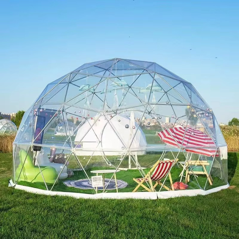 LIADUS Transparentes TPU-Zelt mit Blasenkuppel aus PVC, wetterbeständiges Garten-Dome-Zelt für Veranstaltungen und Camping, B/T/H: 360 x 360 x 220 cm - Bild 3