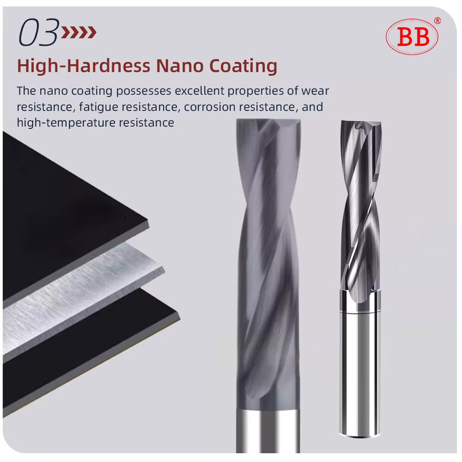 BB-Flachbohrer 180 CNC-Bohrwerkzeug aus beschichtetem Vollhartmetall für Metall, Stahl und Eisen, Farbe: Silber, Durchmesser: 0,5 mm bis 10,7 mm - Bild 4