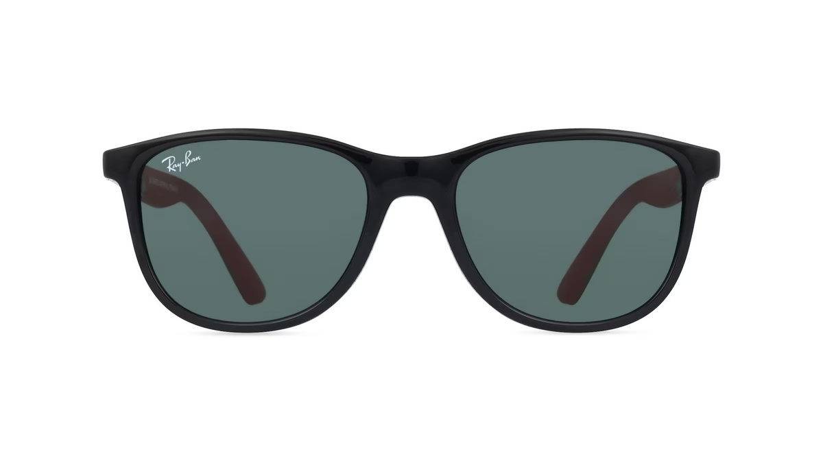 Ray-Ban RJ9077S Kinder-Sonnenbrille, Vollrand, quadratisch, Kunststoff, schwarz, grün - Bild 1