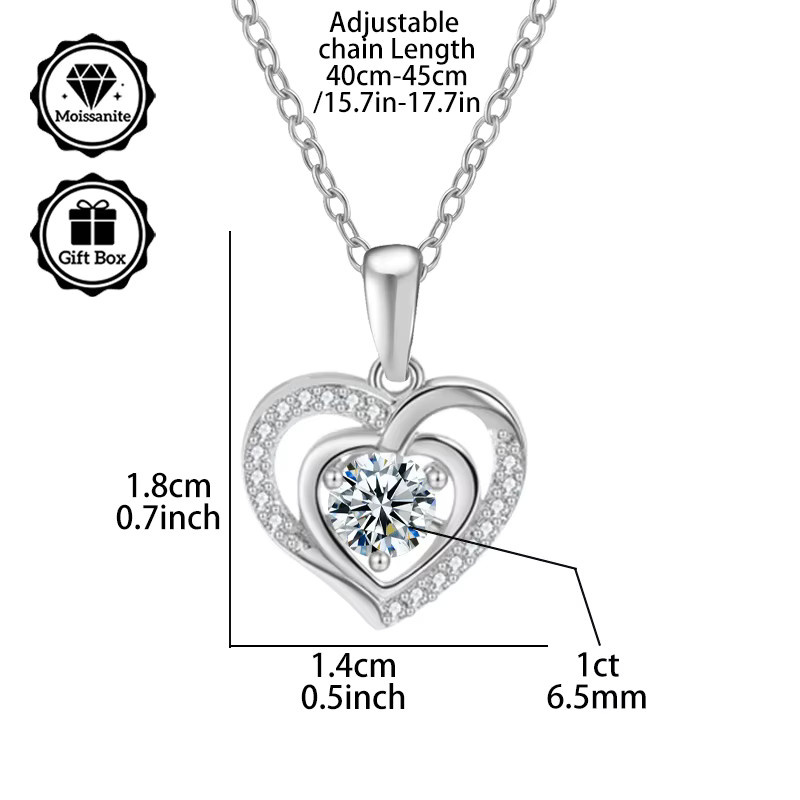 LAMVOICE Halskette, Moissanit, Silber, Damen - Bild 3