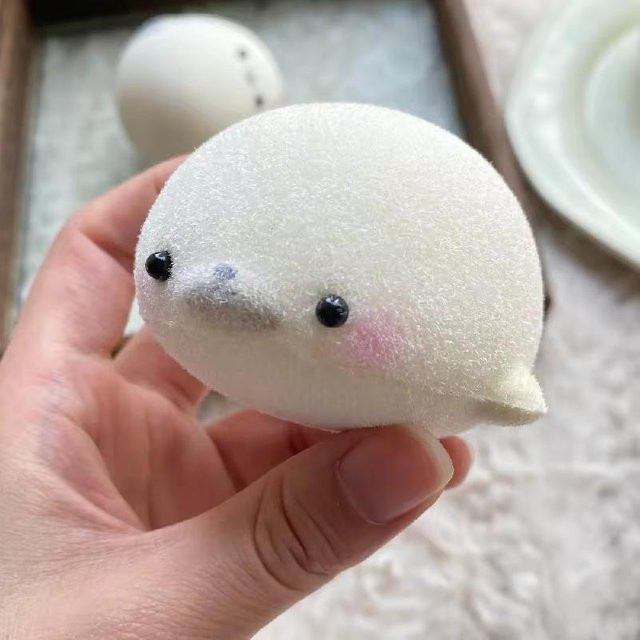 BC Pet Supplies Kawaii Squishy, Silikon, Handgemachtes Hamster Beflocktes Siegel Huhn Mini Meerschweinchen - Bild 1