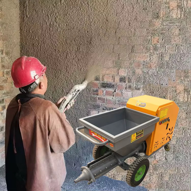 Automatische Mörtel-Injektionsmaschine für Betonmörtel und Gips in Gelb - Bild 2