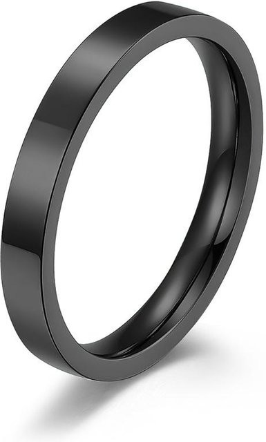 YIRAN Stapelring Edelstahl, 3 mm, Schwarz, Unisex - Bild 1