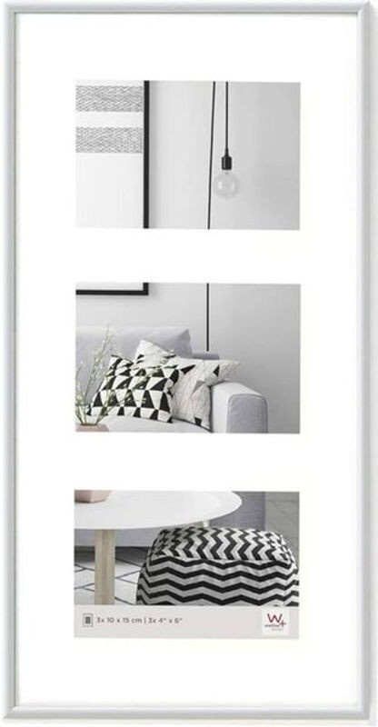 Walther Design Bilderrahmen Galeria mit Passepartout, Weiß, B: 10 cm, H: 15 cm - Bild 1