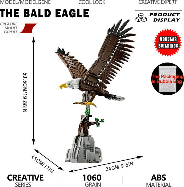 yangkili Weißkopfseeadler, Bausteine, Tiermodell, Montageset - Bild 1