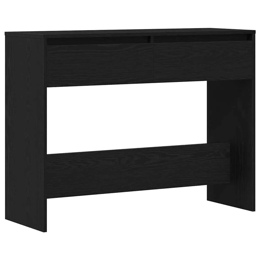 vidaXL Konsolentisch in Schwarz und Eichen-Optik mit minimalistischem Stil, B/T/H: 100 x 35 x 76,5 cm - Bild 2