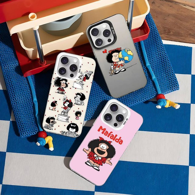 Mesuca M-Mafalda Handyhülle für iPhone 17 16 15 14 13 12 11 Pro Max Plus in Silber mit stoßfester Rückseite - Bild 1
