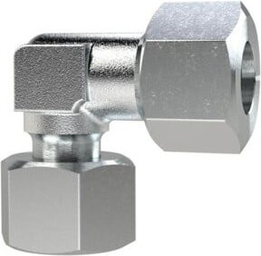 Riegler Einstufige Winkel-Anschlussverschraubung aus Stahl, Farbe: Silber, Rohr-Außen-Ø: 8 mm, EWAVM168SST - Bild 1