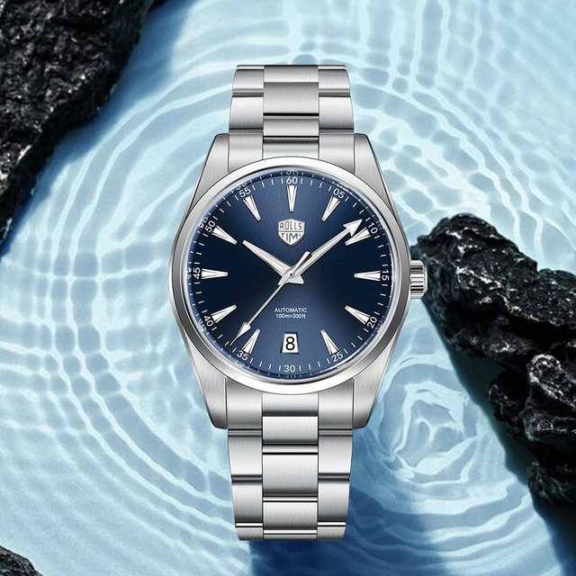 RollsTimi Armbanduhr, Automatik, Edelstahl, Blau, Herren - Bild 1