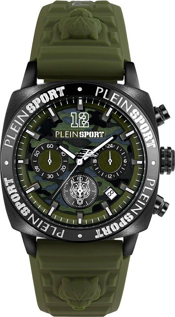 Plein Sport Chronograph, Quarz, Edelstahl, Grün, 40 mm, Herren - Bild 1